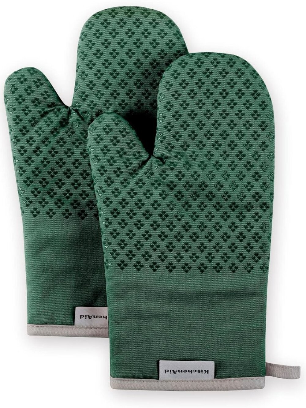 Asteroid Oven Mitt Set, 7"x12.5", Dark Green, 2 Piece